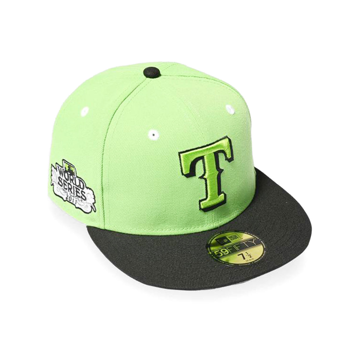 NEW ERA Texas Rangers - 59FIFTY WS 2011 LIME/BLACK【70782927】