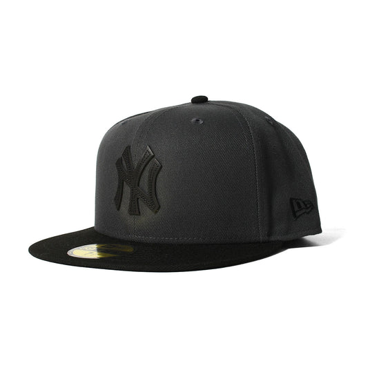 NEW ERA New York Yankees - 59FIFTY LEATHER LOGO DARK GRAPHITE【13751133】