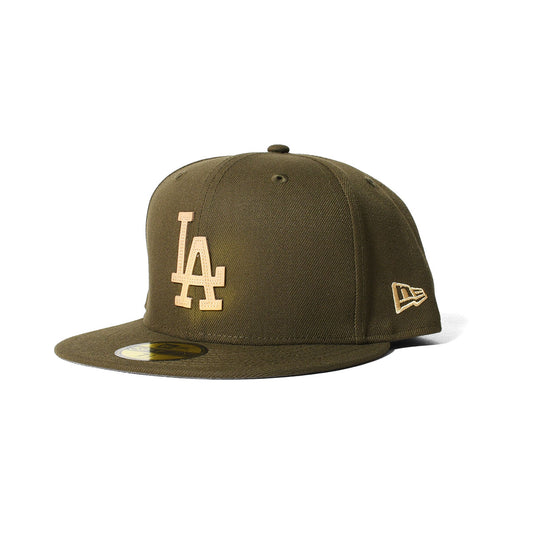NEW ERA Los Angeles Dodgers - 59FIFTY LEATHER LOGO MOSS【13751146】