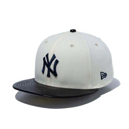 NEW ERA 紐約洋基隊 - 59FIFTY 皮革遮陽板 C.WH/BK.L [14132560]