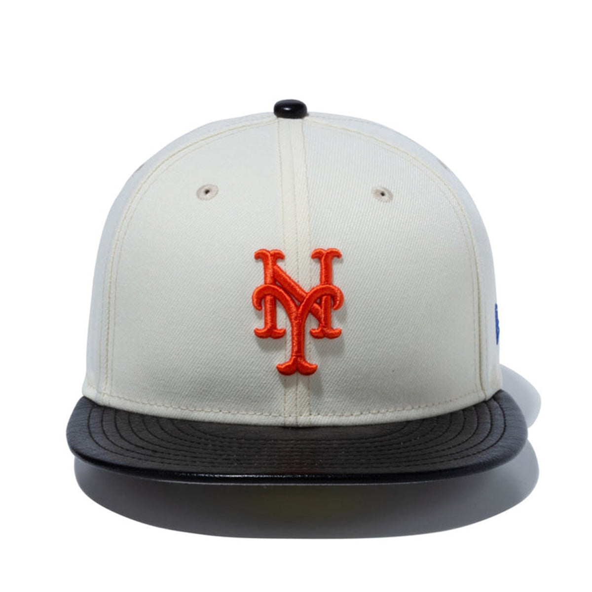 NEW ERA 紐約大都會隊 - 59FIFTY 皮革遮陽板 C.WH/BK.L [14132561]