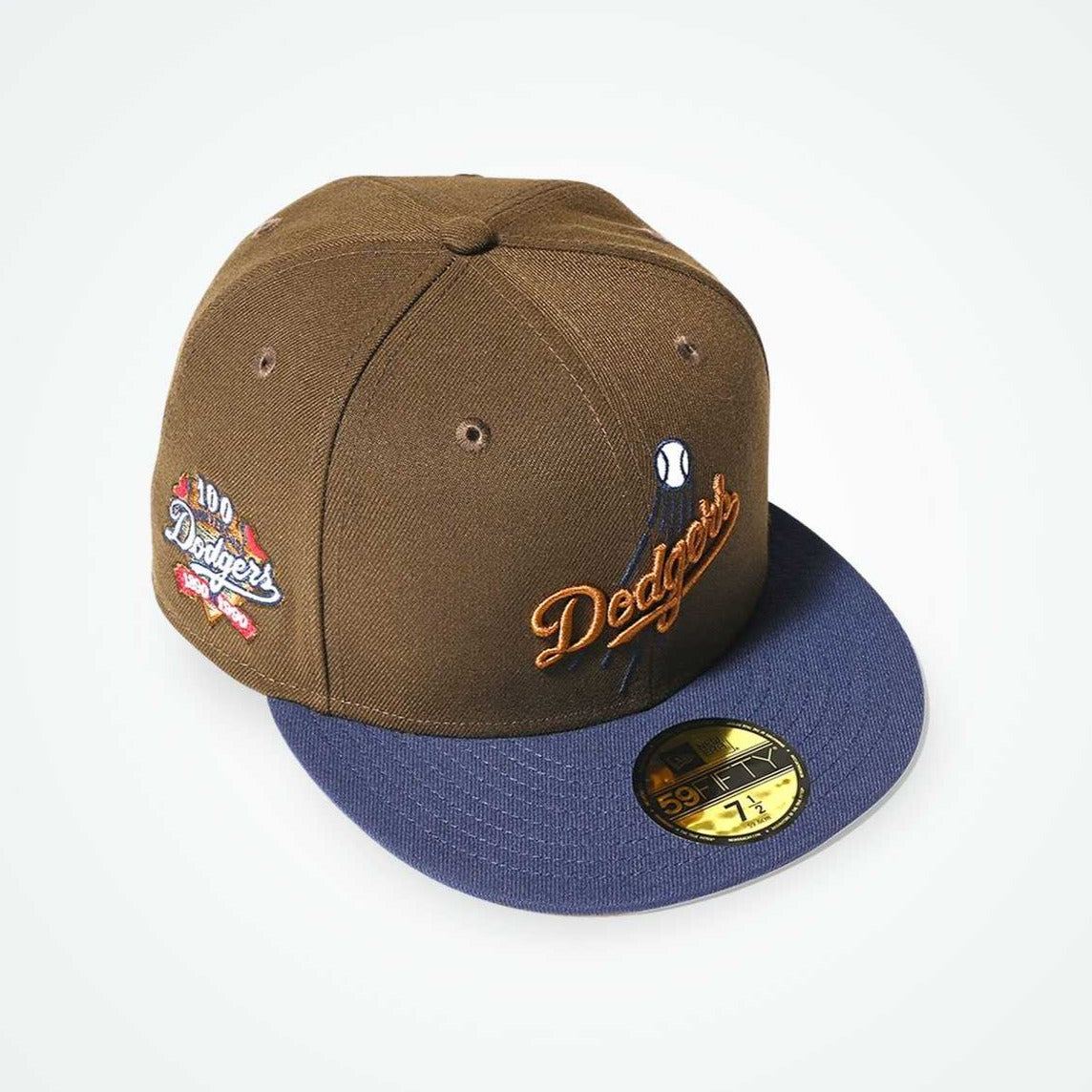 NEW ERA Los Angeles Dodgers - 5950 LOSDOD 100TH WALNUT LTNAVY【70832606】