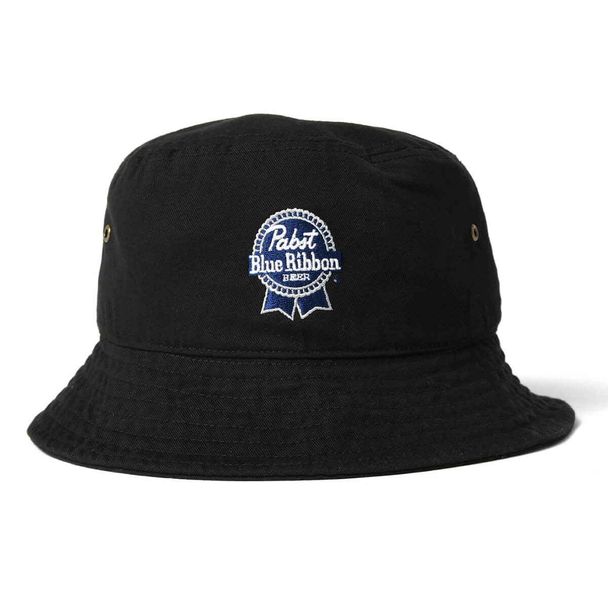 PABST BLUE RIBBON LOGO BUCKET HAT BLACK【PB211405】