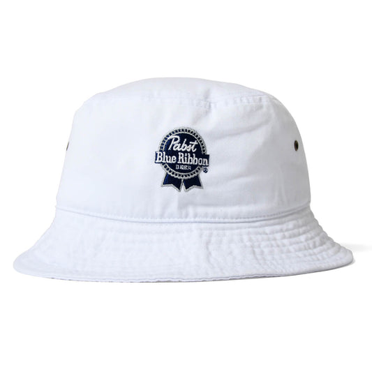PABST BLUE RIBBON LOGO BUCKET HAT WHITE【PB211405】