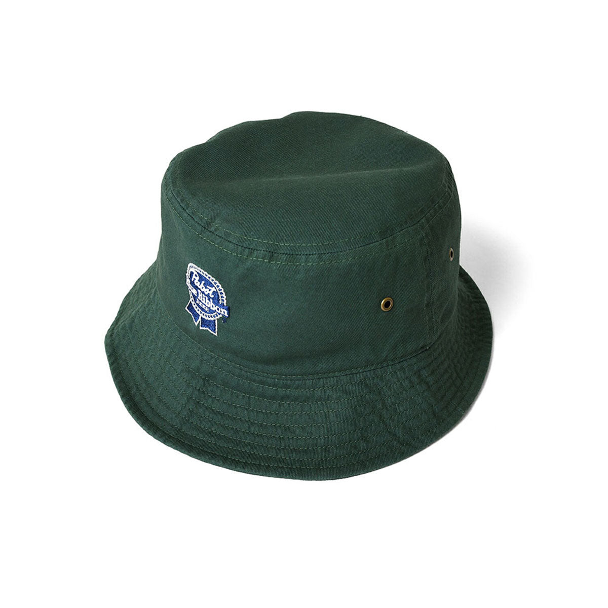 PABST BLUE RIBBON LOGO BUCKET HAT DARK GREEN【PB211405】