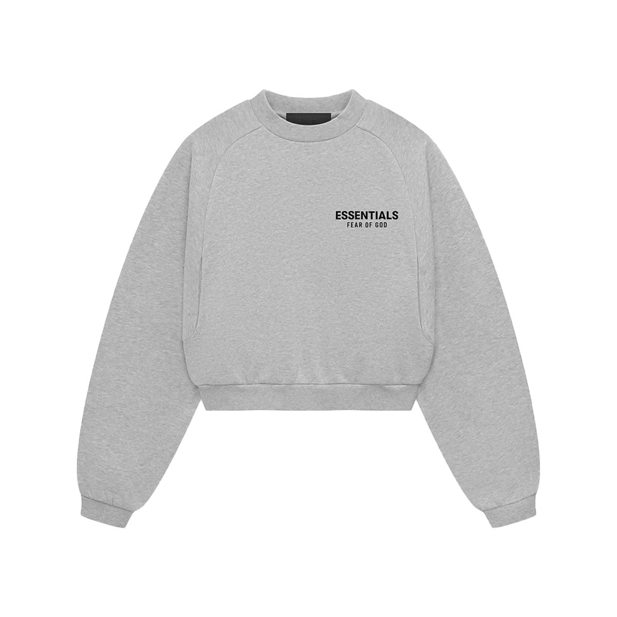 Fear of God ESSENTIALS - FLEECE CROPPED CREWNECK LIGHT H GRAY 【192HO247428FW】