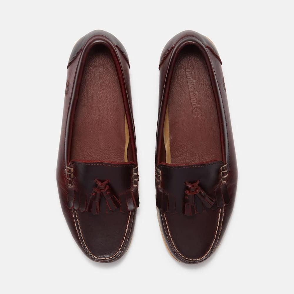 TIMBERLAND - LOAFER SHOE BURGUNDY FULL GRAIN【A2MSCEIW】