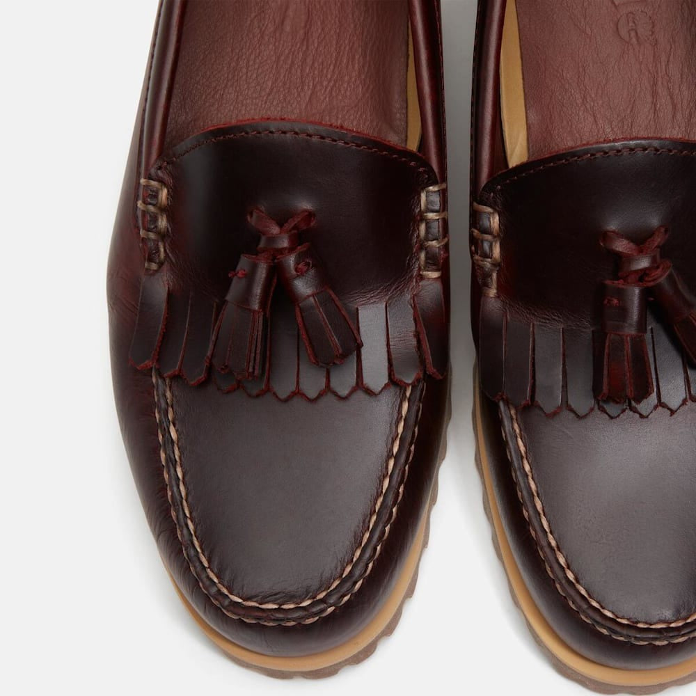 TIMBERLAND - LOAFER SHOE BURGUNDY FULL GRAIN【A2MSCEIW】