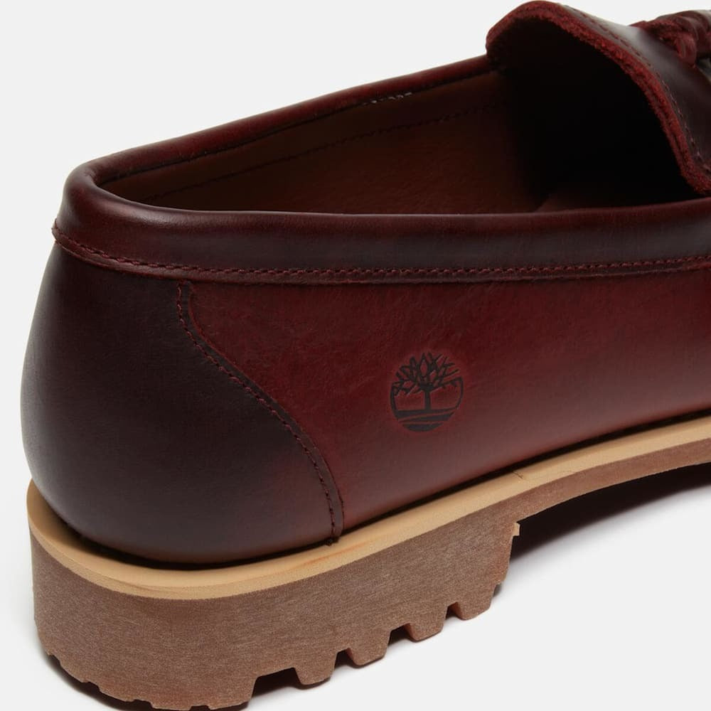 TIMBERLAND - LOAFER SHOE BURGUNDY FULL GRAIN【A2MSCEIW】