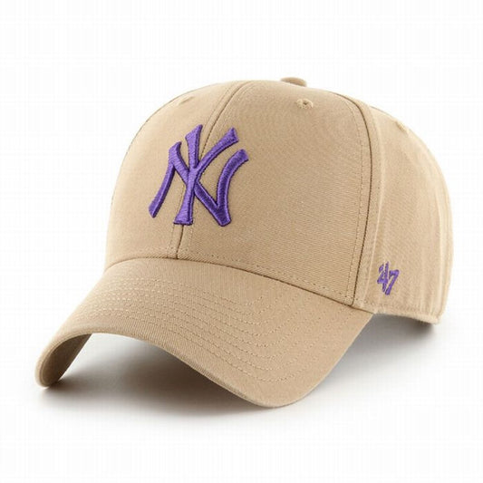 ’47 BRAND New York Yankees - Legend 47 MVP Khaki x Purple Logo【GWMVP17GWS】