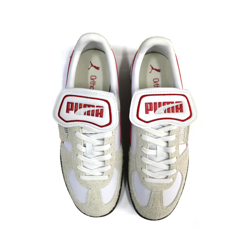 【先行予約 : 2025年2月8日(土)以降より順次発送】PUMA - PALERMO PREMIUM DR.SWAG 01PUMA WHITE/RED【403442-01】