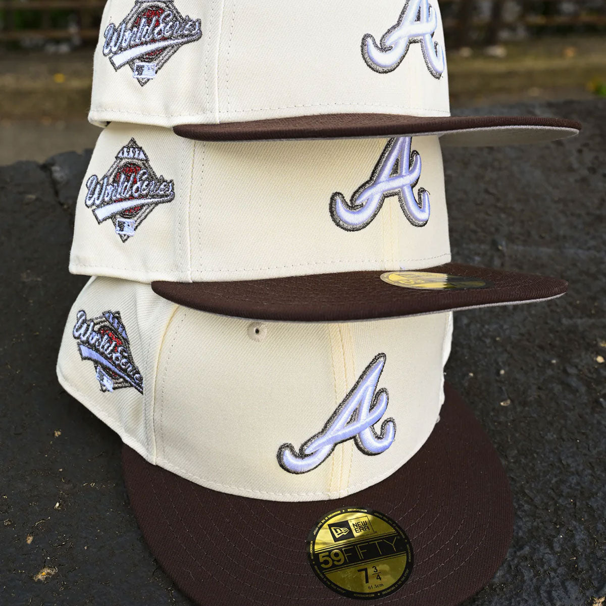 NEW ERA Atlanta Braves - 59Fifty 1997 World Series Chrome White/Brown