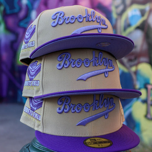 NEW ERA Brooklyn Dodgers - 59Fifty Ebbets Field Vegas Gold/Deep Purple