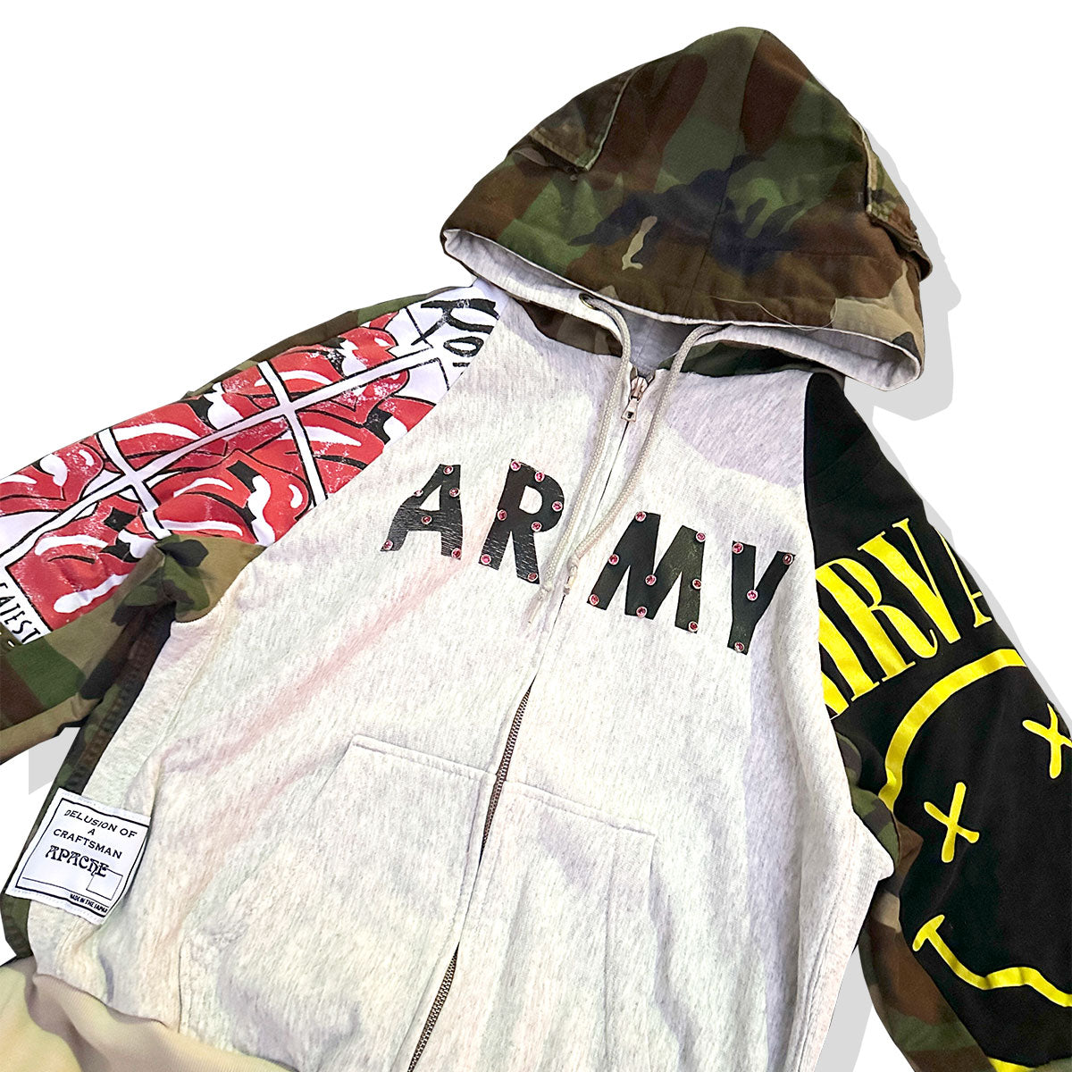 APACHE - Mサイズ相当 ARMY ZIP HOODIE "NIRVANA/RS" 【APC241217_15】