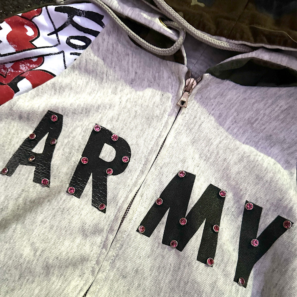 APACHE - Mサイズ相当 ARMY ZIP HOODIE "NIRVANA/RS" 【APC241217_15】