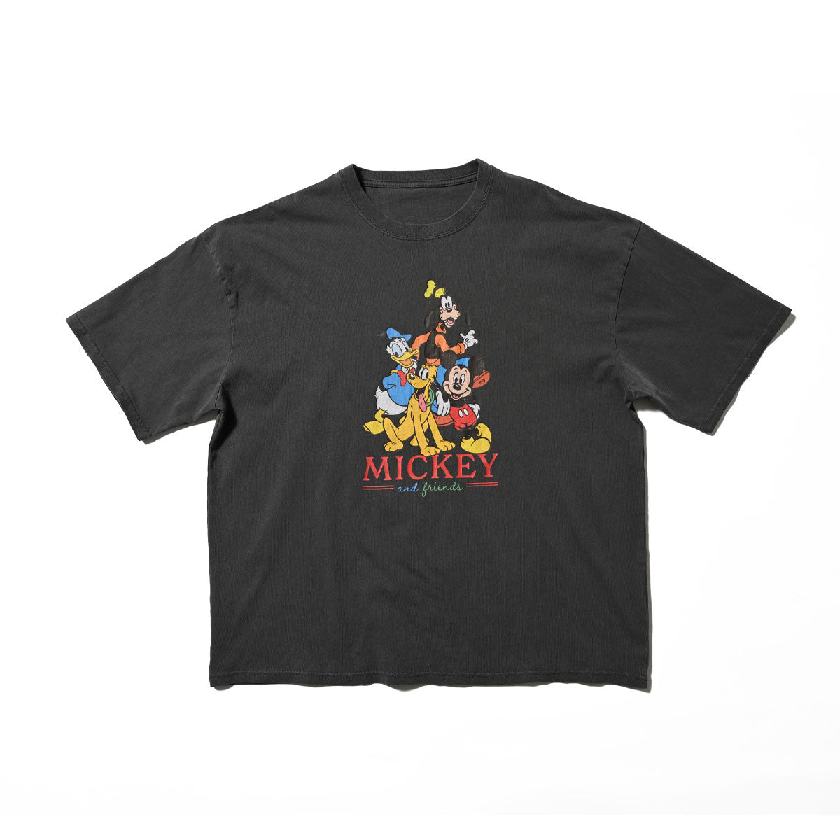 MICKEY and friends - VINTAGE TEE SUMI BLACK 【DMK-ST65】