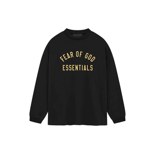 Fear of God ESSENTIALS - 平紋針織長袖 T 卹 黑色 [125BT244200F]