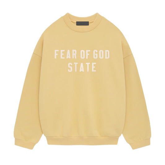 Fear of God ESSENTIALS - HEAVY FLEECE CREWNECK AMBER 【192BT246233F】