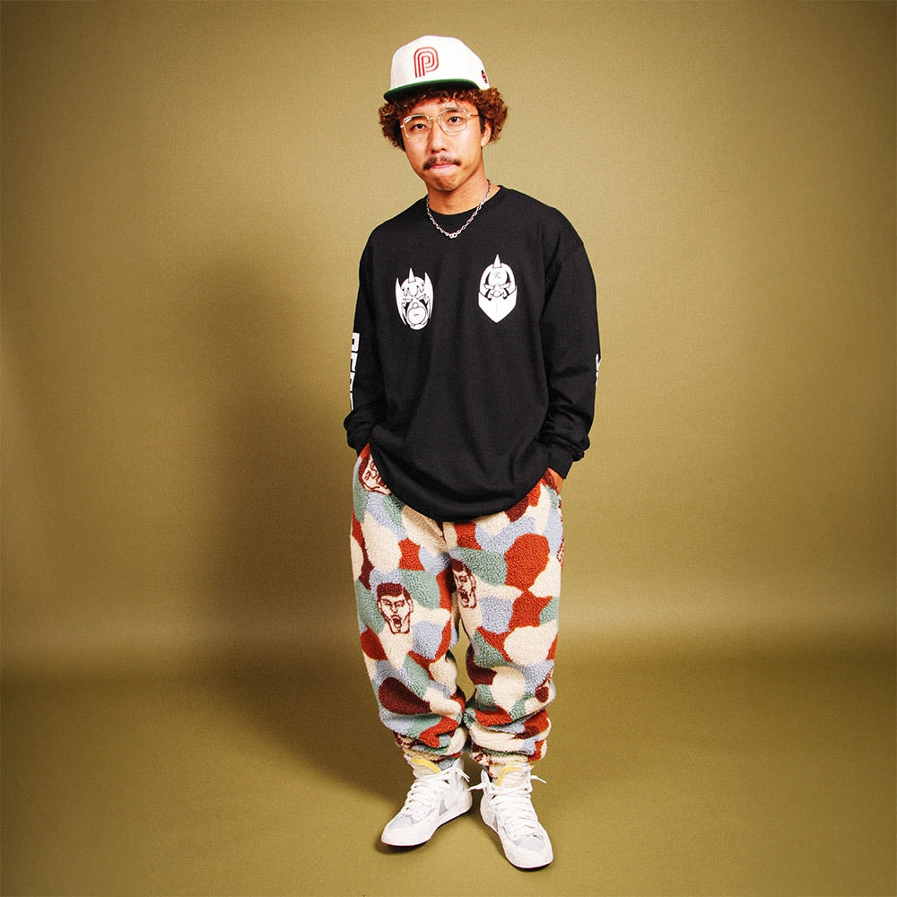PUNK DRUNKERS × キン肉マン - ［PDSxキン肉マン］ネメシスドライバーロンTEE BLACK【PDS-25210A】