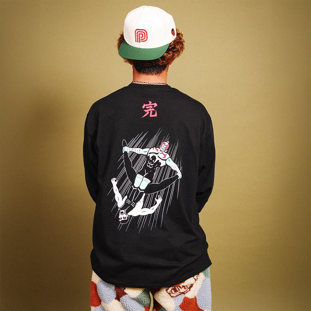 PUNK DRUNKERS × キン肉マン - ［PDSxキン肉マン］ネメシスドライバーロンTEE BLACK【PDS-25210A】