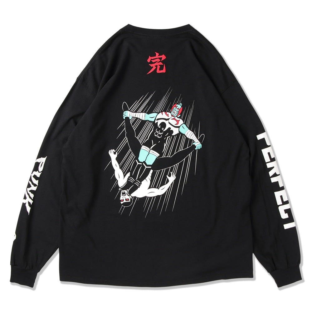 PUNK DRUNKERS × キン肉マン - ［PDSxキン肉マン］ネメシスドライバーロンTEE BLACK【PDS-25210A】