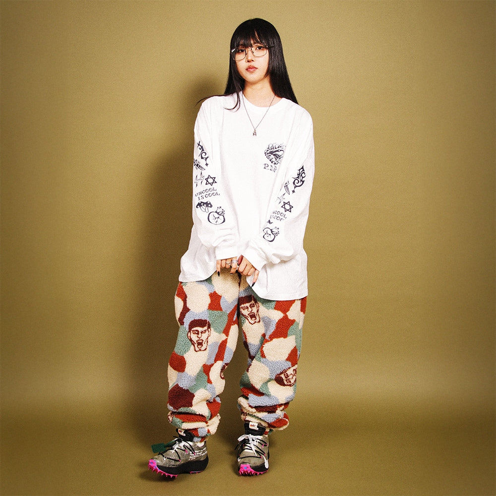 PUNK DRUNKERS - タトゥー鮫人BIGロンTEE WHITE【PDS-25213A】
