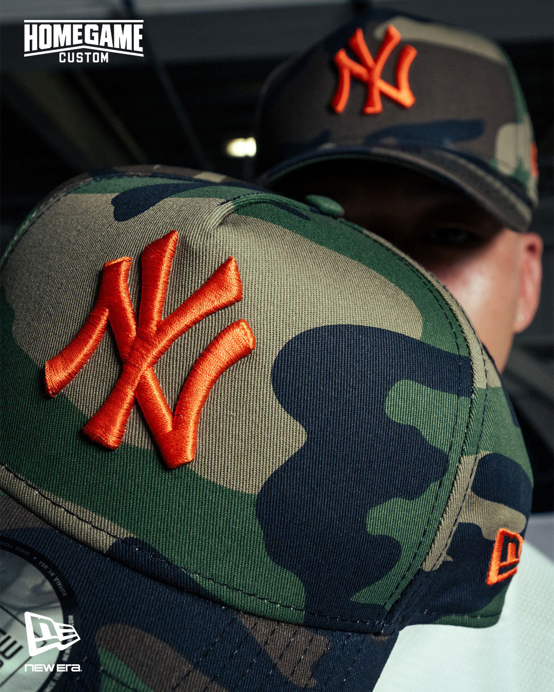 NEW ERA - NEW YORK YANKEES CO 1962 WS 9FORTY A-FRAME WOODLAND CAMO/ORANGE 【15196183】