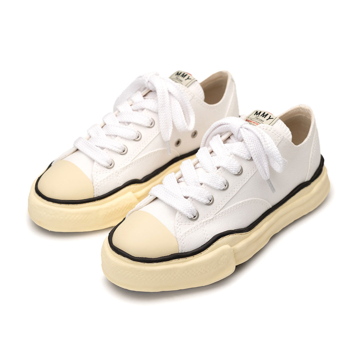 Maison MIHARA YASUHIRO - "PETERSON" VL OG Sole Canvas Low-top Sneaker WHITE【A09FW733】