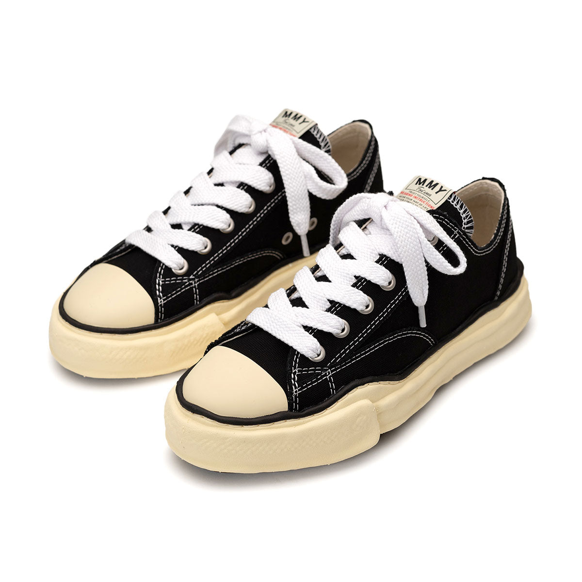 Maison MIHARA YASUHIRO - "PETERSON" VL OG Sole Canvas Low-top Sneaker BLACK【A09FW733】