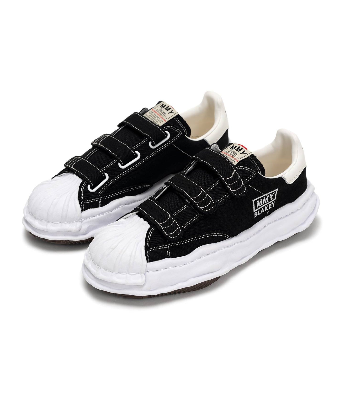 Maison MIHARA YASUHIRO - "BLAKEY" OG Sole Canvas Low-top Verclo Sneaker BLACK【A14FW741】