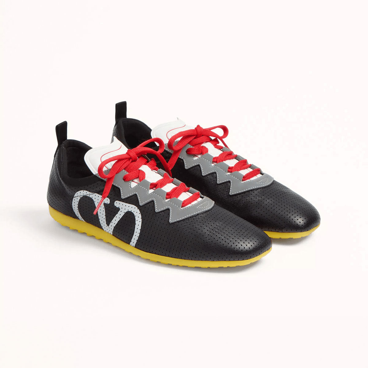 VALENTINO GARAVANI - Chromathon Perforated Nappa Sneaker "Black/Gray/Optical White"【6Y2S0J55XBM】