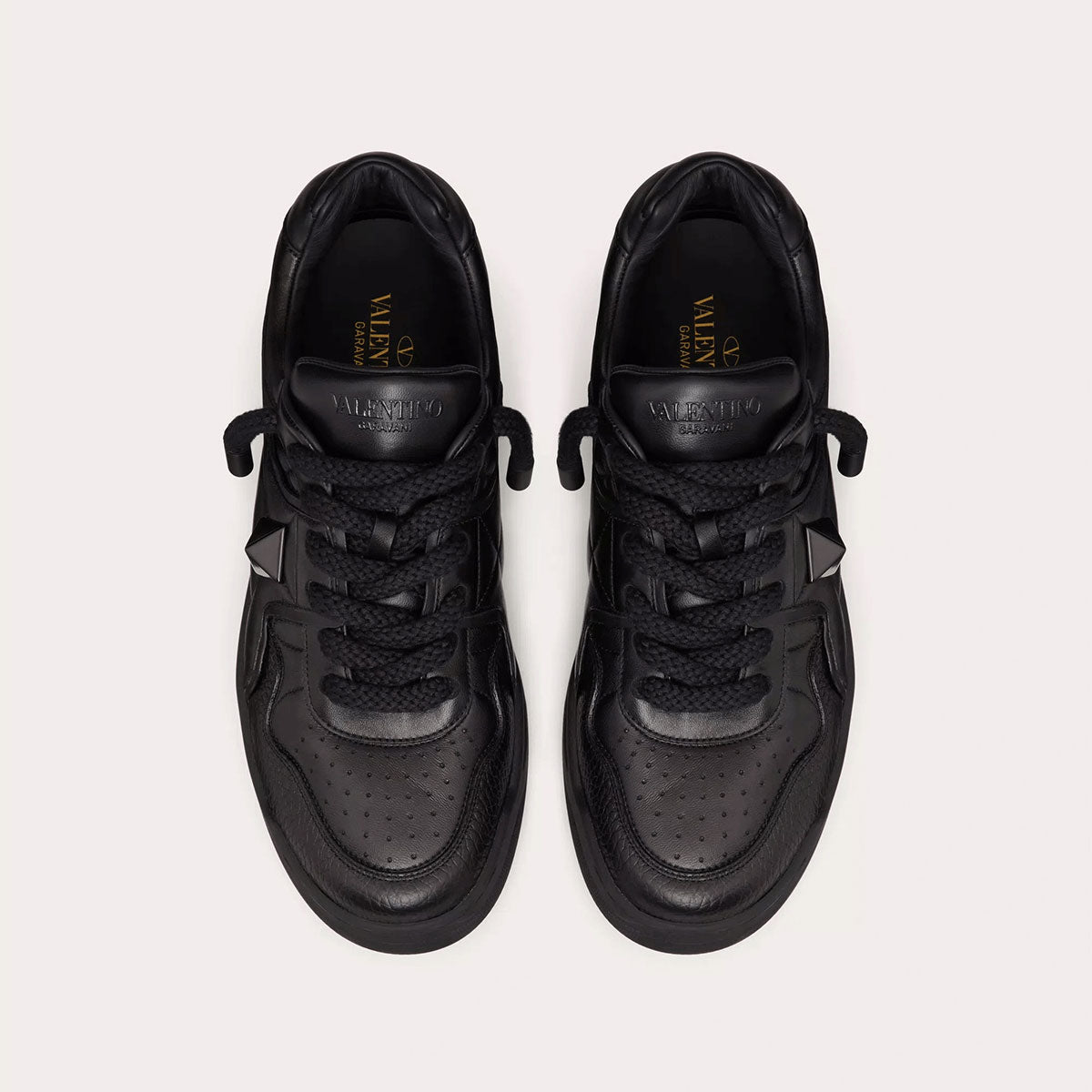 VALENTINO GARAVANI - One Stud XL Nappa Leather Low-top Sneaker "Black"【6Y2S0G37XTM】