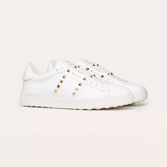 VALENTINO GARAVANI - Rockstud Untitled Calfskin Sneaker "White"【6Y2S0931BHS】