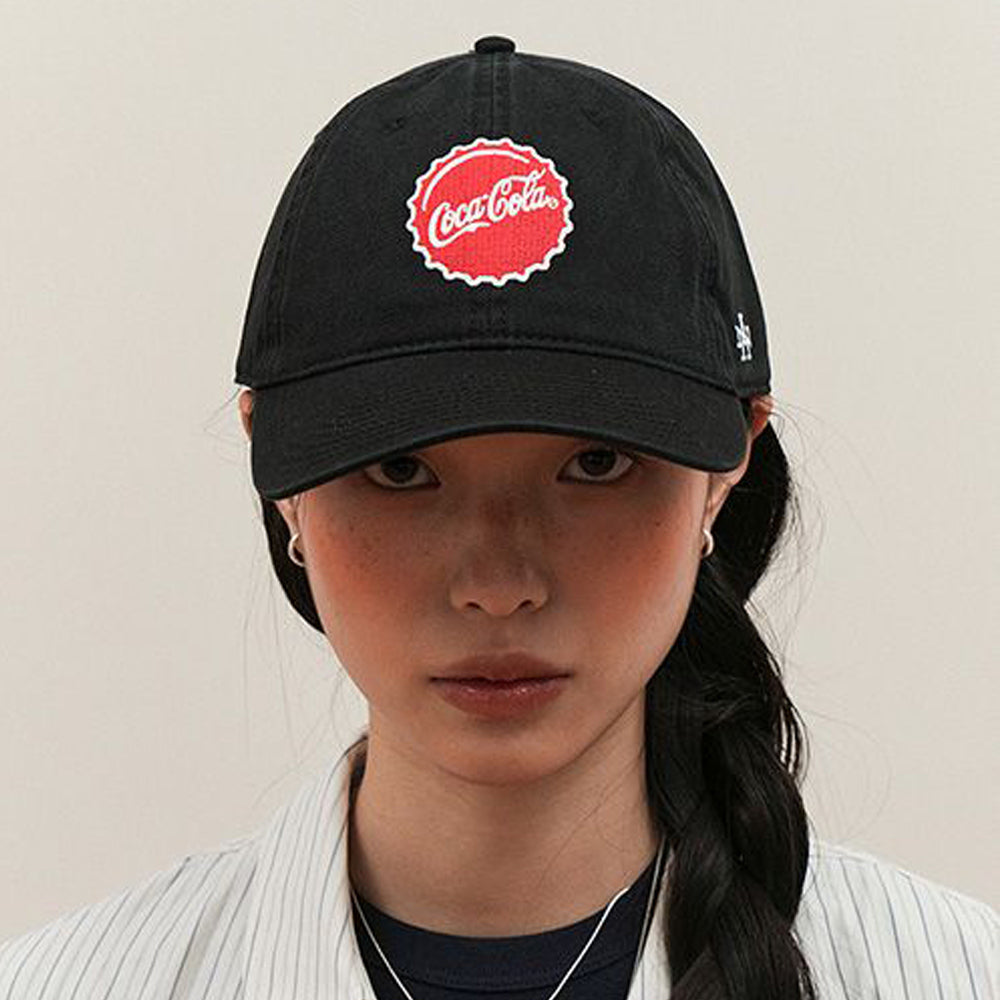 American Needle - COCACOLA CROWN MARK BALLPARK CAP BLACK 【SMU674ECOKE-BLK】