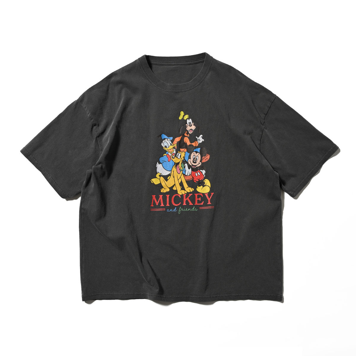 MICKEY and friends - VINTAGE TEE SUMI BLACK 【DMK-ST65】