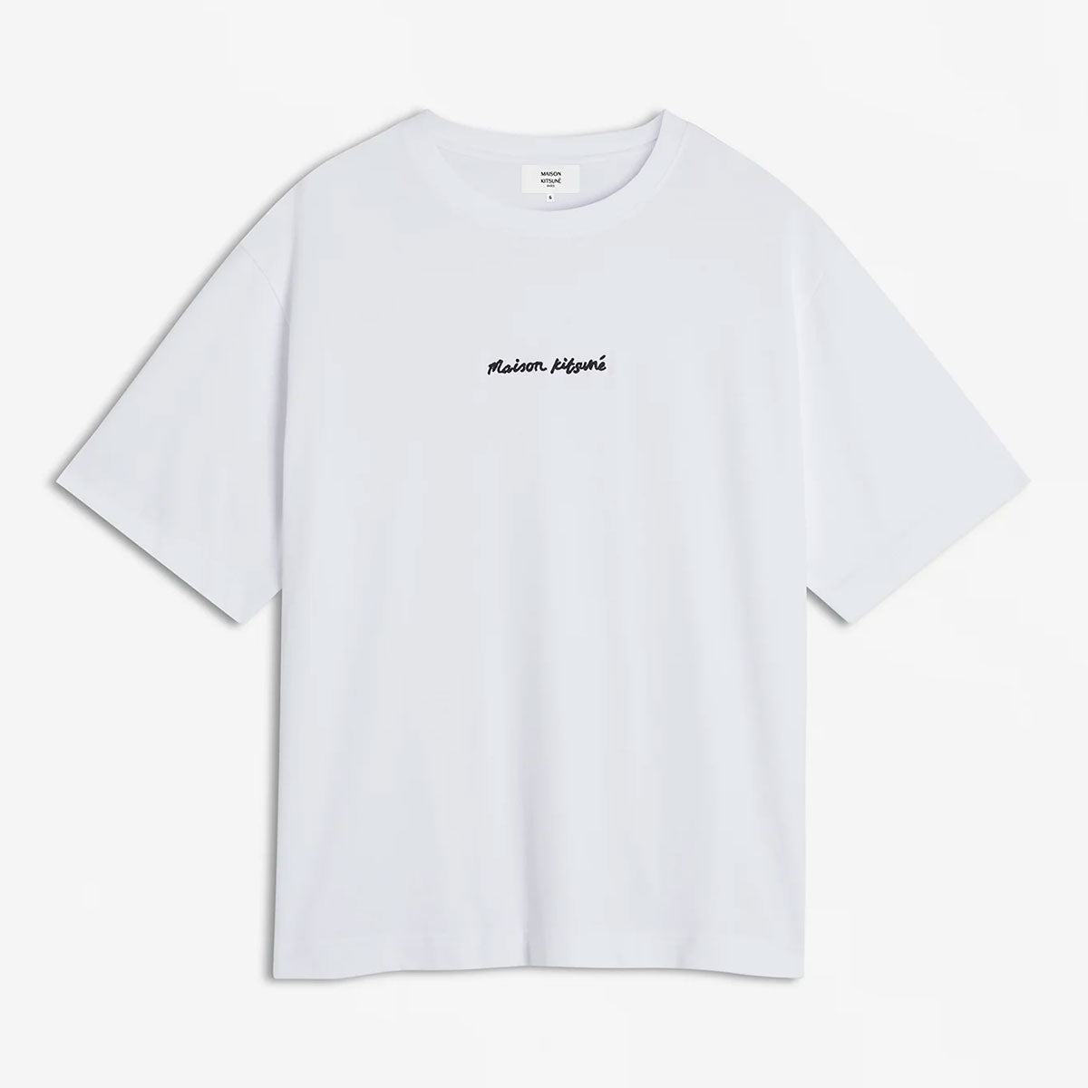 MAISON KITSUNE - MAISON KITSUNE EMBROIDERY OVERSIZE TEE-SHIRTS WHITE【OM00122KJ0119】