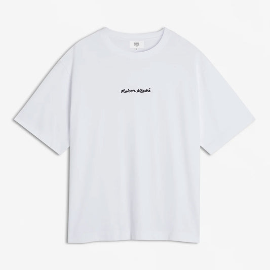 MAISON KITSUNE - MAISON KITSUNE EMBROIDERY OVERSIZE TEE-SHIRTS WHITE【OM00122KJ0119】