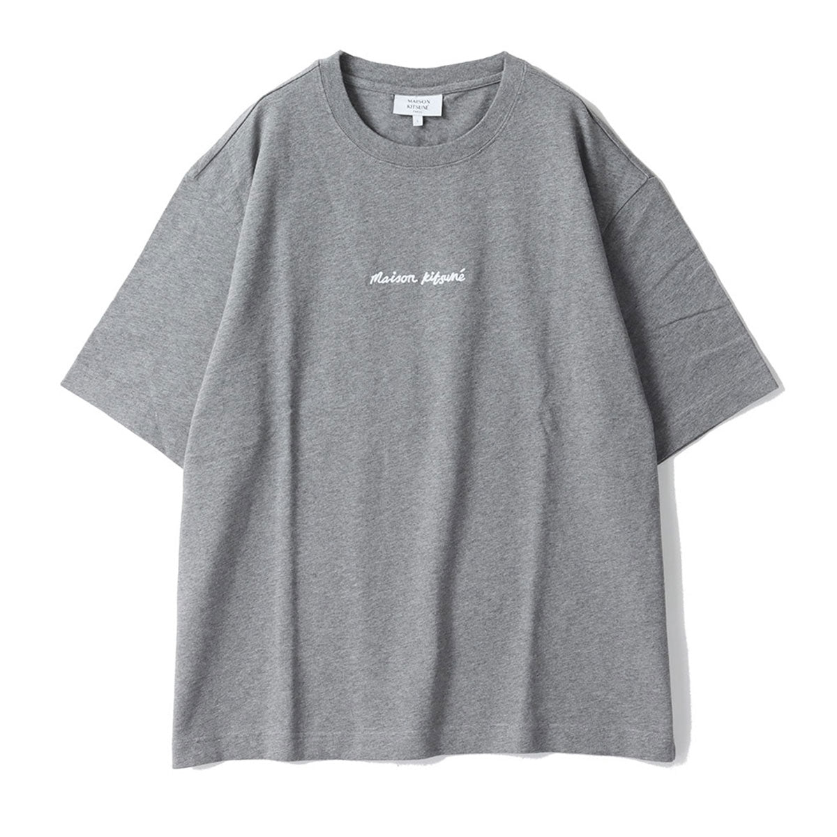 MAISON KITSUNE - MAISON KITSUNE EMBROIDERY OVERSIZE TEE-SHIRTS GRAY【OM00122KJ0119】