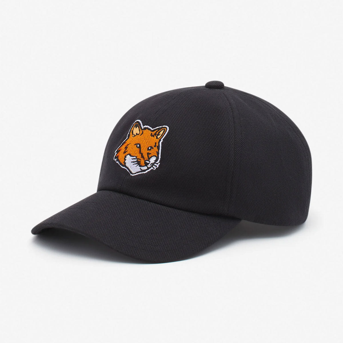 MAISON KITSUNE - LARGE FOX HEAD 6P CAP BLACK【MM06103WW0096】