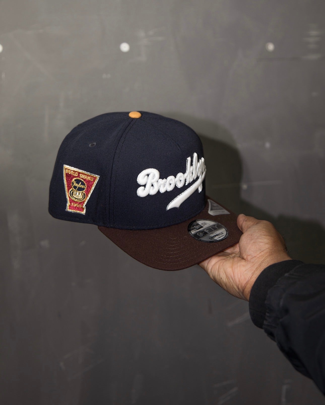 NEW ERA - Brooklyn Dodgers 9Fifty A-Frame Snapback 1953 World Series Navy/Walnut