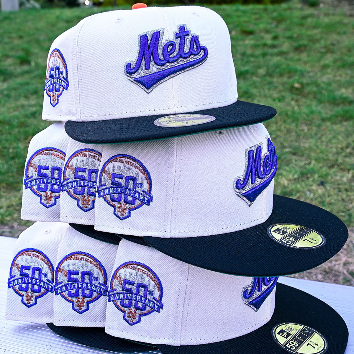 New York Mets - 59Fifty 50th Anniversary Chrome White/Black