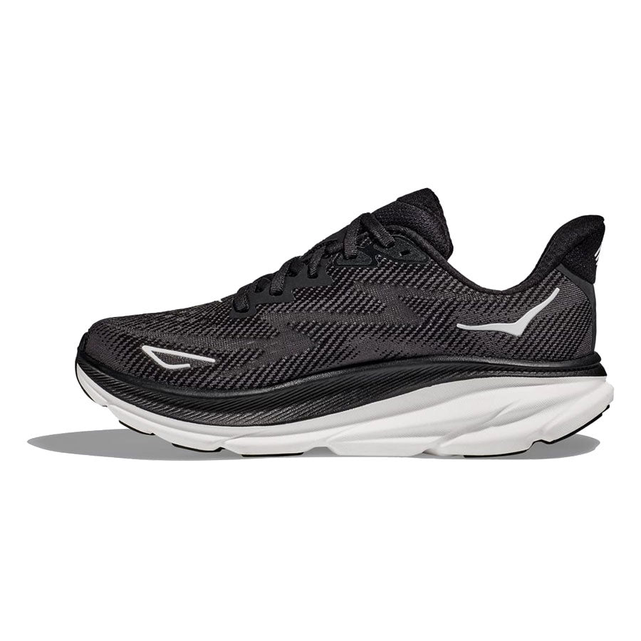 HOKA ONE ONE WOMEN'S CLIFTON 9 SNEAKER SHIFTING BLACK×WHITE BLACK×WHITE [1127896-BWHT]