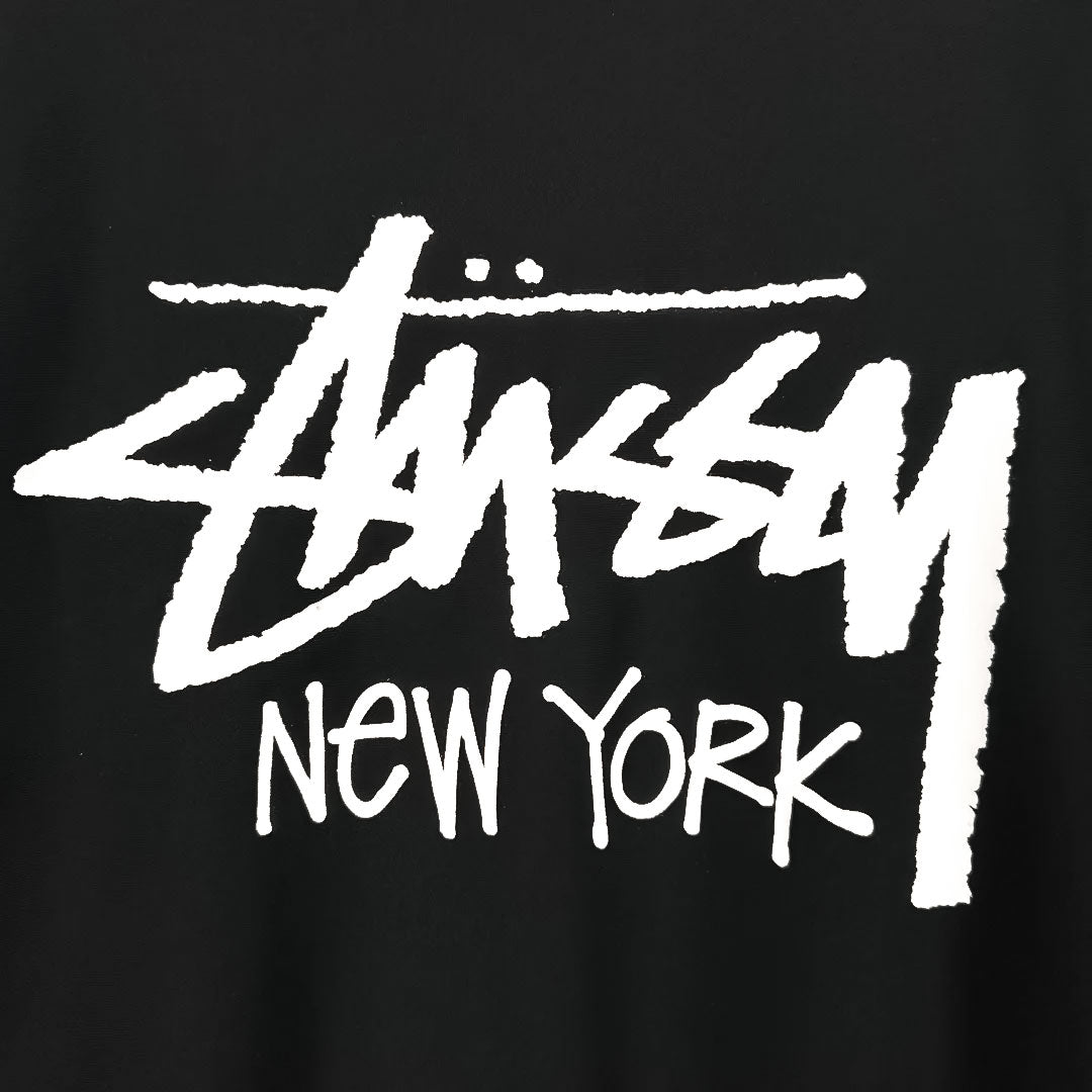 STUSSY - NEW YORK SHOP LIMITED ZIP UP HOODIE BLACK