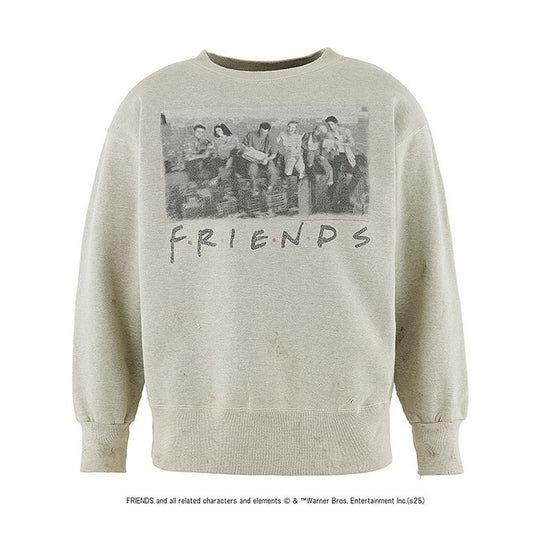 SAINT Mxxxxxx - FRD_CREW N SWEAT FRIENDS GREY 【SM-HR8-0000-C58】