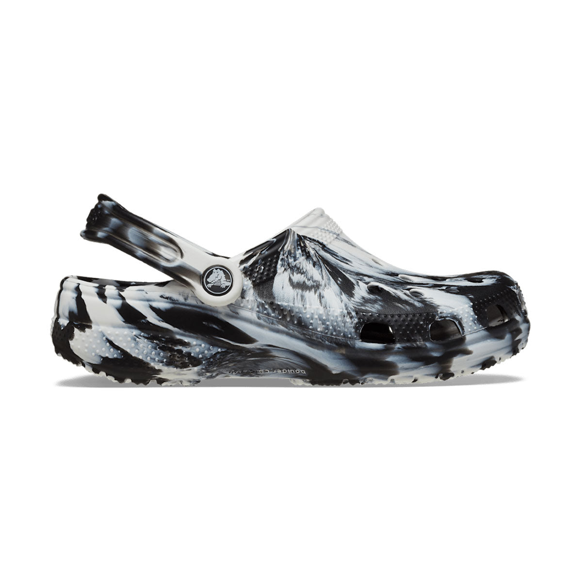 crocs - MENS WMNS CLASSIC MARBLE CLOG White/Black【206867-103】