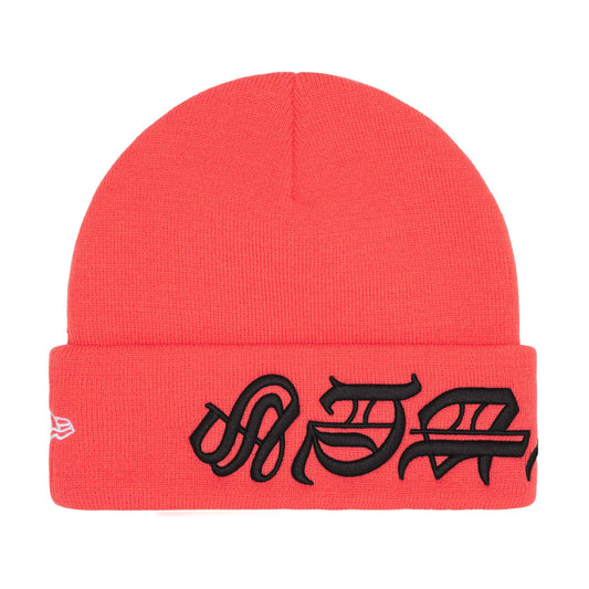 Supreme × New Era - Blackletter Beanie PINK