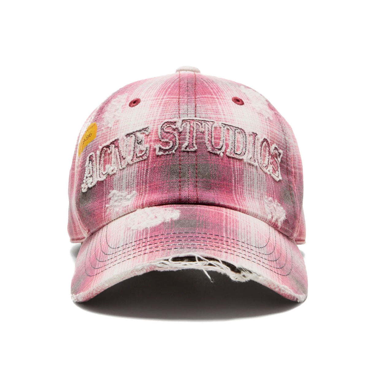 Acne Studios - Distressed cap RED/BLUE 【FN-UX-HATS000335】