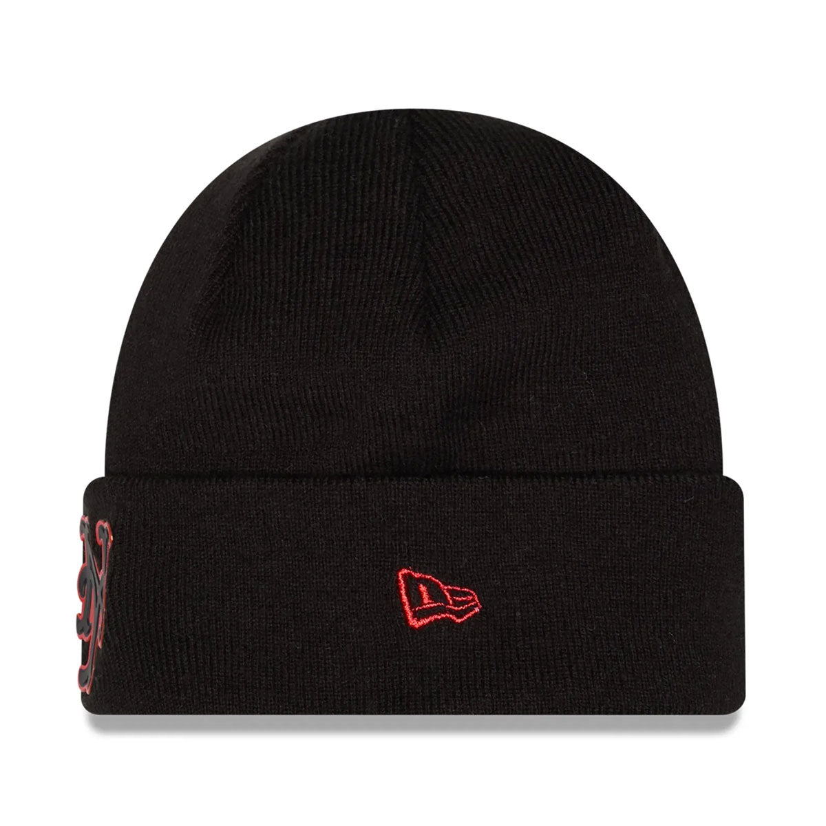 NEW ERA - New York Mets Chrome Cuffed Knit Hat Black 【60920489】