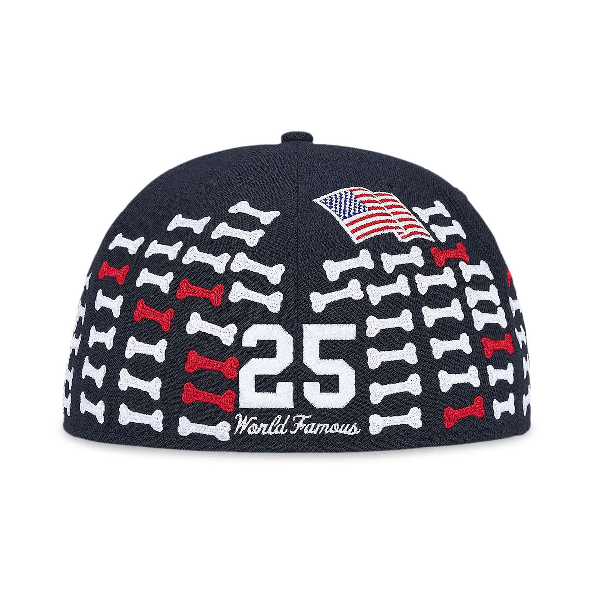 SUPREME × NEW ERA - BONES BOX LOGO CAP NAVY 【FW25H46