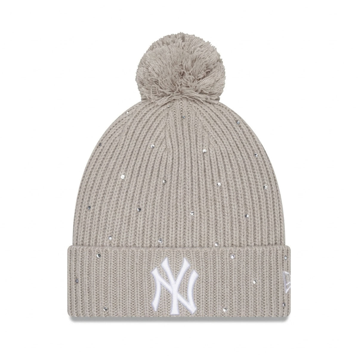 NEW ERA - New York Yankees Rhinestone Cuffed Knit Hat with Pom STONE 【60922620】